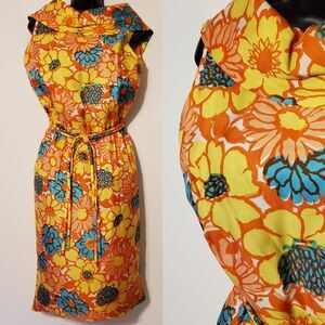 Vintage Junior Sophisticates 50s 60s flower power Dress rockabilly Mod Gogo
